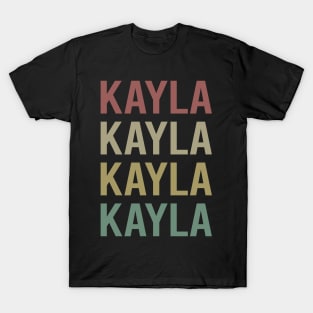 Colorful Text Art - Kayla Name T-Shirt